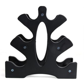 3 Tier Dumbbell Rack with 20kg Capacity, Sturdy Triangle Design, Easy Assembly, PP Material - Suitable for Home Gym