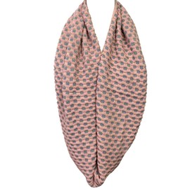 Wrapables Thick Knitted Winter Warm Infinity Scarf, Pink/Gray, One Size