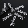 Hidden Channel Valance Clips, 2-1/8inch Clear Plastic Valance Clips for