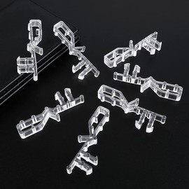 Hidden Channel Valance Clips, 2-1/8inch Clear Plastic Valance Clips for The Valance with a Groove in The Back ( 24pcs )