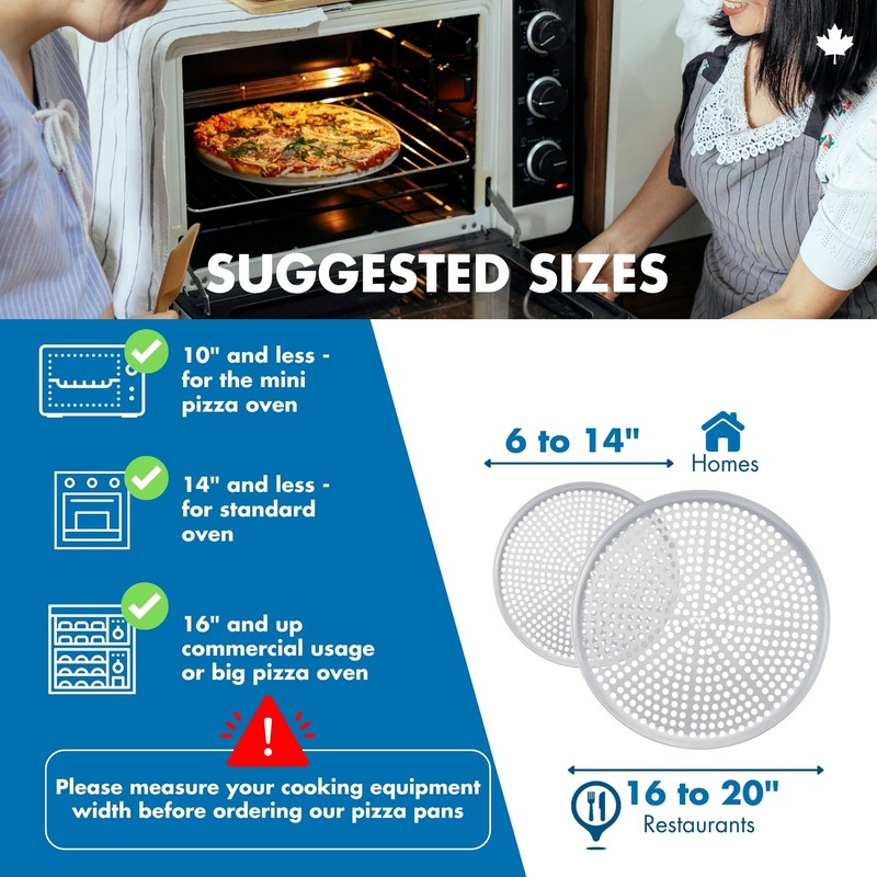 Norjac Pizza Pan with Holes, 10 Inch 2 Pack, Aluminum