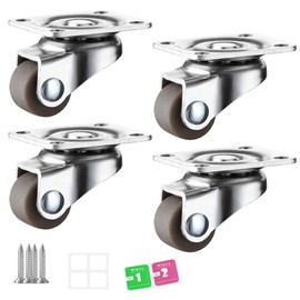 ZEPIQOR 4pcs Small Furniture Castors Swivel Castors 360 Degree Mini Wheels Swivel Castors Small Rotating Rubber Transport Wheels Universal Wheel Universal Wheels with Screws for Mini Furniture Storage