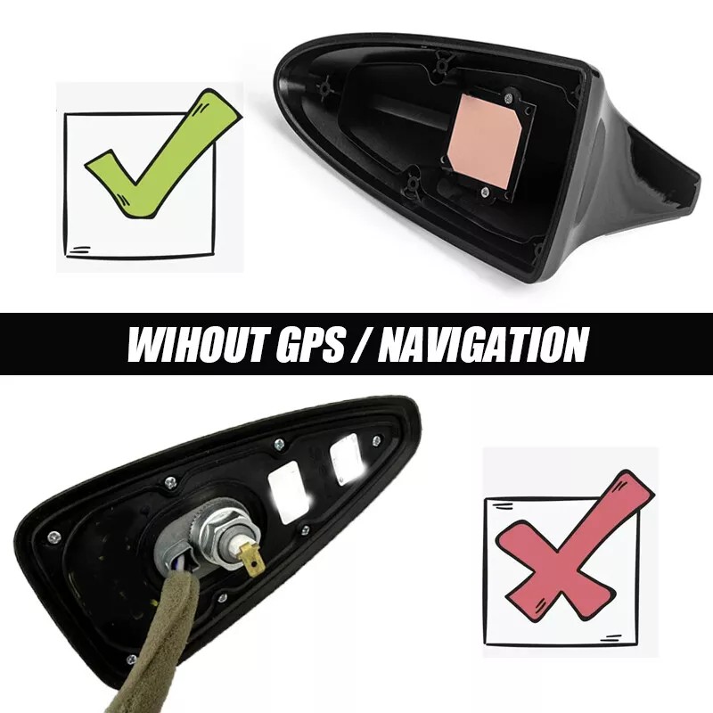 Silver For 2012-2017 Hyundai Veloster Shark Fin Roof Antenna Cover