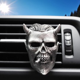 LXQTAO Novelty Skull Car Aromatherapy Diffuser - Spooky Resin Mask Aromatherapy Clip for Vehicle - Creative Dashboard Accessory - Refreshing Vehicle Interior - Unique Air Freshener (type 3)