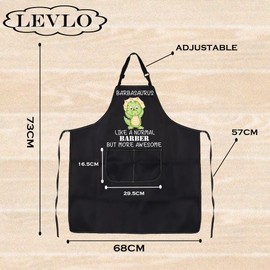 Funny Barber Gift Barbasaurus Like A Normal Barber Waterprof Adjustable Apron for Hair Stylist Dad Teacher, Barbasaurus, One Size
