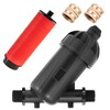 US Standard 3/4" Drip Irrigation Disc Y Filter 120 Mesh 130 Micron USA Garden Hose 3/4 Inch GHT Male Thread Irrigation Water Disc Filter with 2 Pcs Female Thread Brass Connector for Garden Irrigation