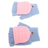 1 Pair Winter Knitted Fingerless Gloves Double Sided Heating USB
