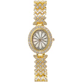 Hemobllo Diamond Watch Ladies Watch: Luxury Women Watches Full Rhinestones Watches for Women Dial Bling Watch Elegant Dress Wrist Watches Fashion Casual Womens Watch Girl Watch