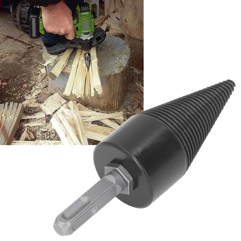Firewood Bit Cone Wood Splitting Drill Carbon Steel Log Splitter