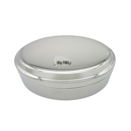 Kiola Designs Dominican Republic Map Shape Pendant Oval Trinket Jewelry Box