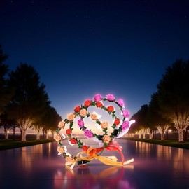 White Vintage LED Flower Crown, Glow Flower Wreath Headbands Luminous Led Bridal Headpiece Wedding Headdress Hair Hoop Party Favors