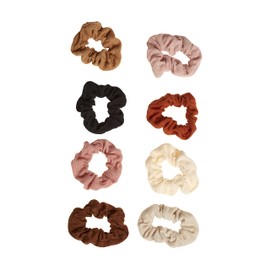 GOODY Goody Ouchless Womens Hair Scrunchie - 8 Count, Neutral - Suitable for All Hair Types - Pain-Free Hair Accessories for Women Perfect for Long Lasting Braids, Ponytails and More