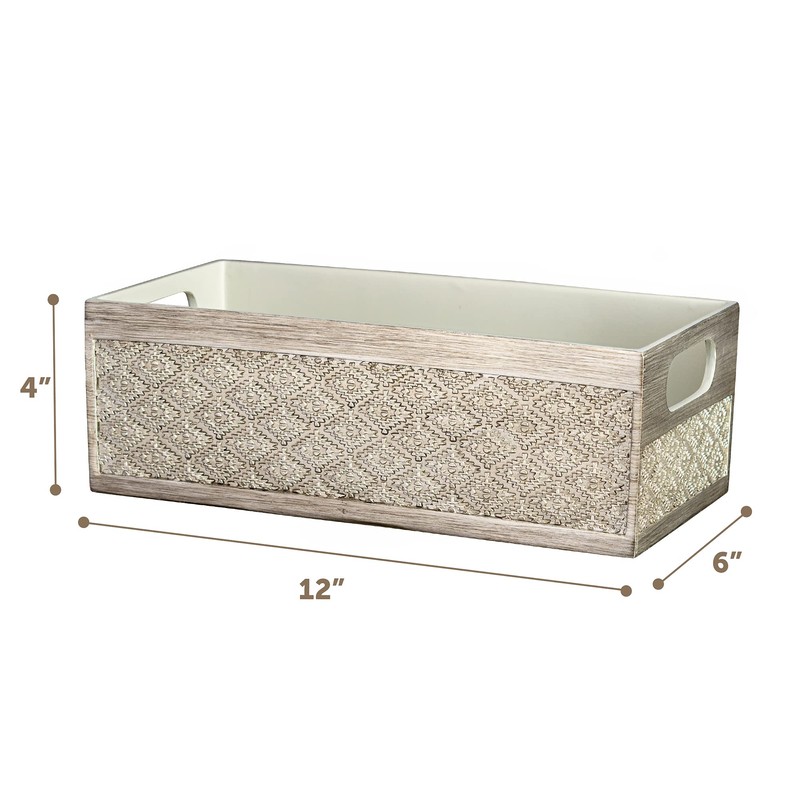 Creative Scents Dublin Silver Bathroom Decor Box Toilet Paper Holder