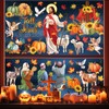 decalmile Fall for Jesus Double Sided Window Clings Autumn Pumpkin