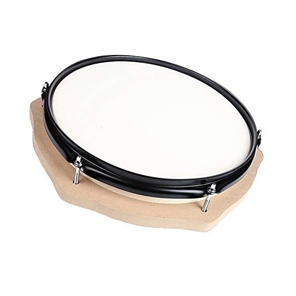 Tosnail 12inch Silent Drum Practice Pad With Wooden Base And