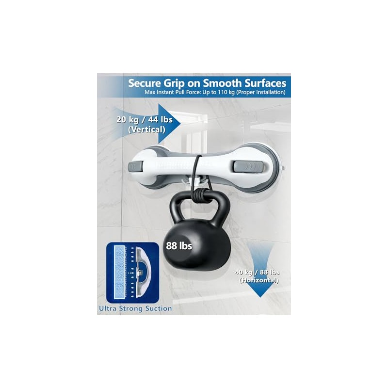 Grab Rail with Suction Cup - Pack of 2, Max.
