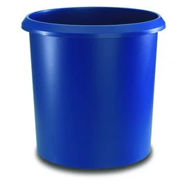 Läufer 26605 Papierkorb Allrounder 18 Liter, blau, rund, Mülleimer mit Griff, stabiler Kunststoff, Abfalleimer, auswaschbar