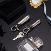 [PH PandaHall] Fish Hook Key Chain Brass Key Ring Platinum