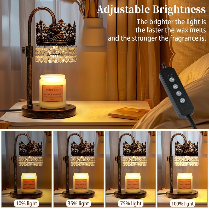 DMBOSS Candle Warmer Lamp with Timer Dimmer Adjustable Height with