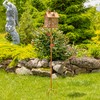 85" Tall Colonial Home Iron Birdfeeder Stake Ivyland