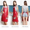 SEIFINI Premium PU Kitchen Aprons for Women with Pocket, Oil