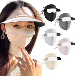 [VEVE&MIKI] UVカットマスク フェイスカバー 日除けマスク全面ガード 小顔効果 通気性 息苦しくない UPF50+ 冷感 2in1ネックウォーマー 帽子 uvカット 紐調節可能 アウトドア 洗える 繰り返し使える スポーツ ゴルフ テニス 自転車 農作 ゴルフ ランニング