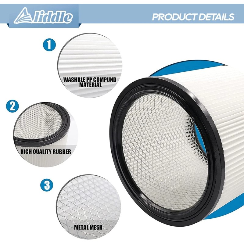 Aliddle Filter Replacement 90304, 90107 dry filter, 90585 Foam Sleeve