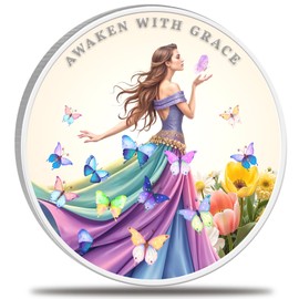 INNATO Artsy Grace Women Sobriety Coin - Recovery Token, Motivational Sobriety Gift for Women, AA Medallion Alternative, Inspirational Pocket Keepsake