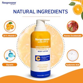 Neoprosone loción corporal iluminadora de 500 ml – Formulada para desvanecer manchas oscuras en los codos, rodillas, cuello, cuerpo y partes íntimas, 