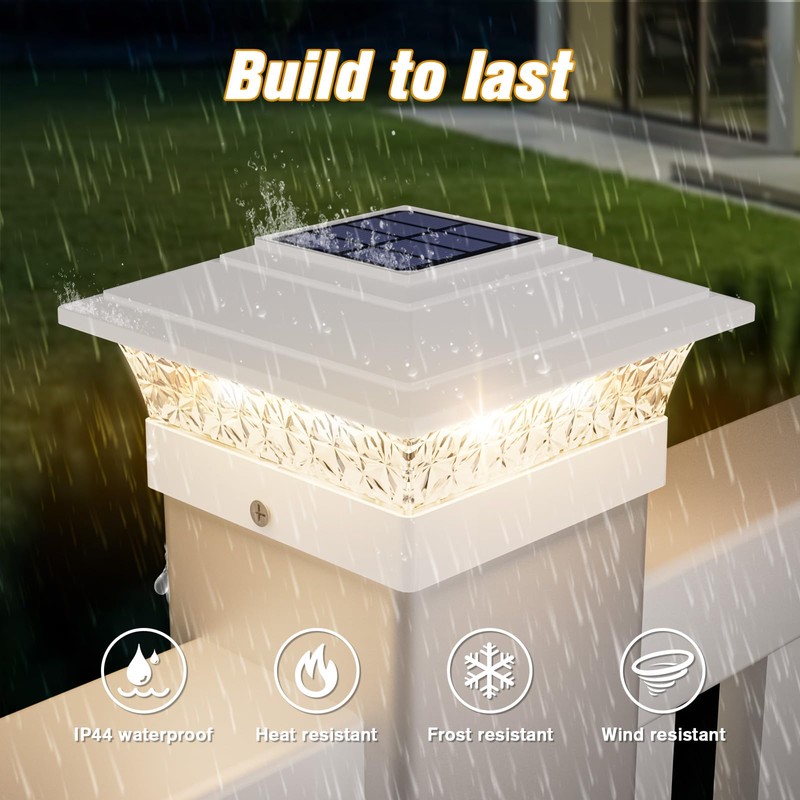 Solar Post Cap Lights Outdoor 12pack, Waterproof Fence Post Lights