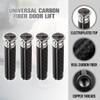 Sandfren 4PCS Carbon Fiber American Flag Car Lock Knobs, Vehicle