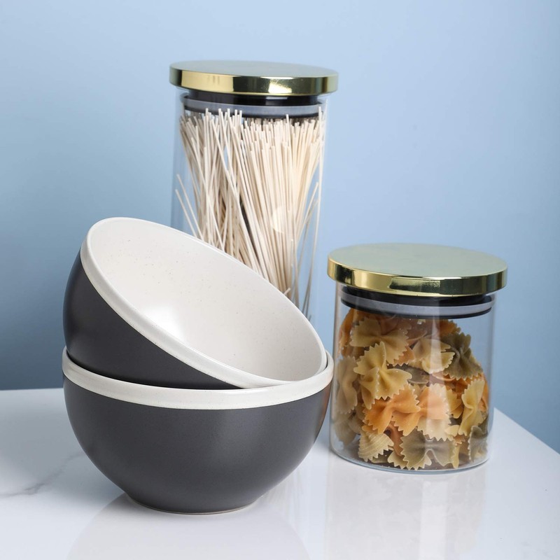 Stone Lain Serenity Stoneware Dish Set, 4 Bowls, Green and