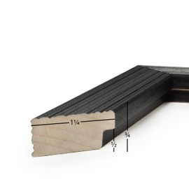 Frame USA 16x20 Picture Frame, Black, Timber Series, Wall Hanging Frame with High Clarity Plexiglass