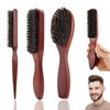 Pack of 3 Boar Bristle Brush Hair Brush with Wooden