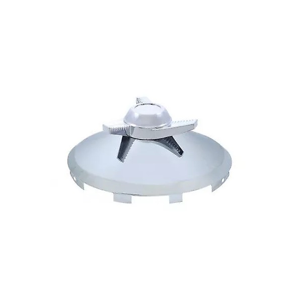 United Pacific Universal Chrome Notched Front Hub Cap w/ 3
