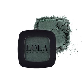 Lola Make-Up Mono Eyeshadow, Dark Green, Satin, Rich Intense Pigmentation, High Coverage, Use Wet & Dry, All Skin Tone, Mineral Oil Free, Vegan & Cruelty Free, No. 003