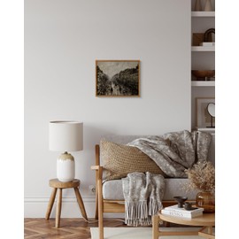 VIYYIEA Framed Canvas Wall Art Home Decor for Living Room Classical Cityscape Artwork Wall Decorations Vintage Oil Painting Prints Parisian Street Wall Decor Bathroom Wall Pictures Farmhouse 9x11in