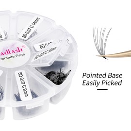 Russian Prefabricated 8D 0.07 C Curl 9-16 mm Mixed Eyelash Extensions Promade Russian Fan Eyelashes Prefabricated Eyelash Extension for Beauty