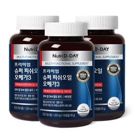 Nutri D Day Premium Super Fish Oil Omega 3 3 bottles, 18 months supply, 540 capsules total / 뉴트리디데이 프리미엄 슈퍼 피쉬오일 오메가3 3병 18개월분 총540캡슐