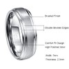 NUNCAD Tungsten Ring Men/Women's Silver Grey 6 mm 7 mm