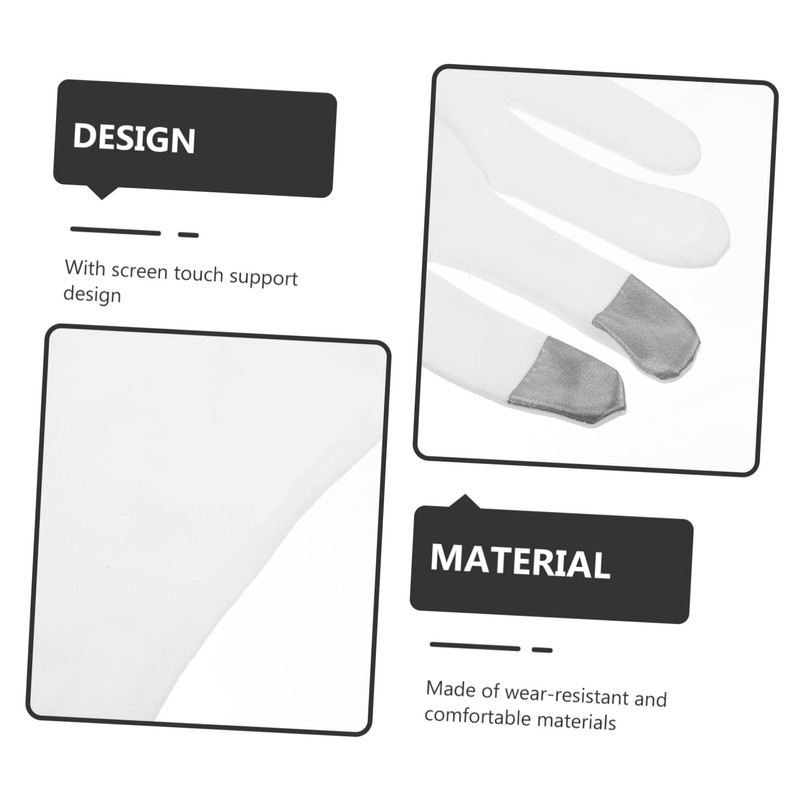 Healeved 8pairs Screen Gloves for Women Thin White Gardening Gloves