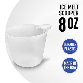 Snow Joe MELT-Scoop 8oz Ice Melt Plastic Scooper w/Measurement Markings