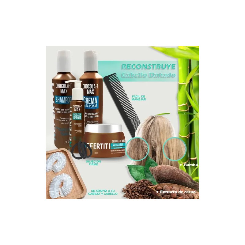 Kit Chocolat Max Para Cabello Seco Dañado y Procesado con