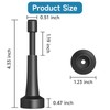 Matte Black Door Stoppers for Wall - 4.33 Inch Spring