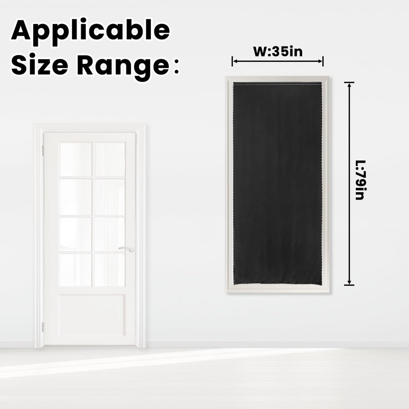 Adhesive Blackout Curtains- Self Stick Shades Window Blinds Curtains No