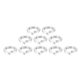 Motoforti Universal Spring Lock Washer Split Lock Washer for M8 Screws, 8.3mm ID 10.6mm OD 2.5mm Thickness, Durable, Stainless Steel, Silver Tone, 10 Pcs