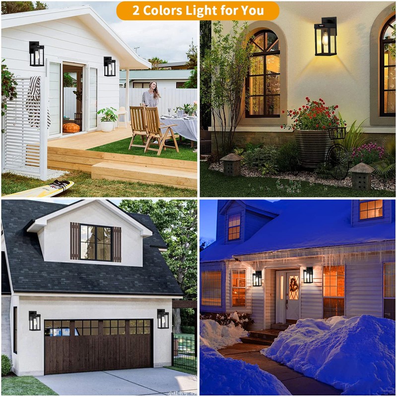 Solar Wall Lights Outdoor with 3 Lighting Modes & Motion