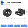 ROXX Fog Lights For 2015-2023 Dodge Challenger, Front Pair Bumper