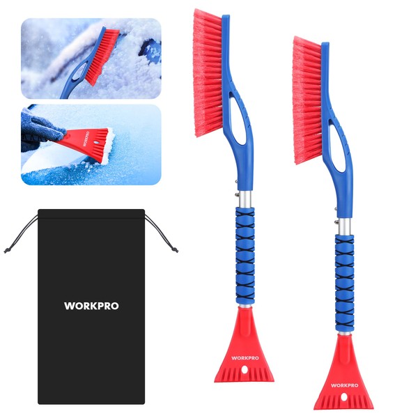 WORKPRO 27" Snow Brush and Ice Scraper for Car Windshield,