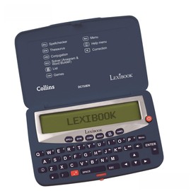 Lexibook - Collins Electronic Pocket Spellchecker with Battery, Blue/White, DC753EN